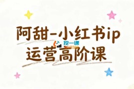 阿甜《小红书IP运营高阶课》