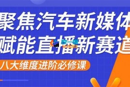 小阳哥《聚焦新媒体掘金汽车新赛道》