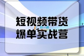 透透糖《短视频带货爆单实战营》