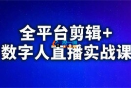 视频号、快手、抖音全平台剪辑+数字人直播实战课