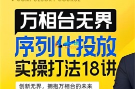 金刚《万相台无界序列化投放实战班》