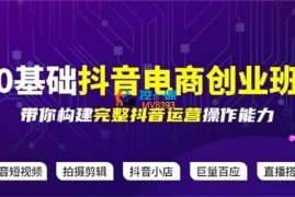 飓风电商《0基础抖音电商创业班》