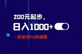 酷酷《200元起,日入1000的产品》