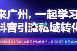 山顶会《抖音引流私域转化线下课》