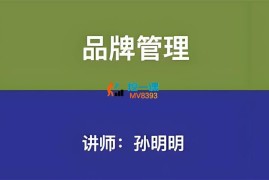孙明明《品牌管理线上课程》