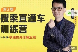 众筹：震宇·第2期搜索直通车训练营