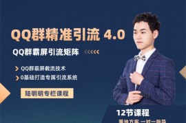 陆明明《QQ群精准引流专栏4.0》