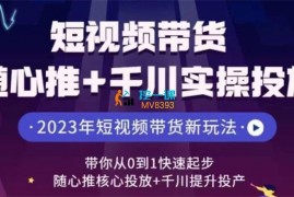 大朱《短视频带货随心推+千川实操投放》