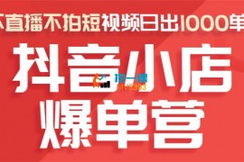 推易电商《最新抖音小店爆单营》