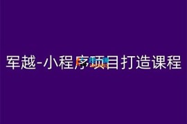 军越《抖音小程序项目打造课程》