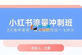 汪晟《小红书流量冲刺班2025》