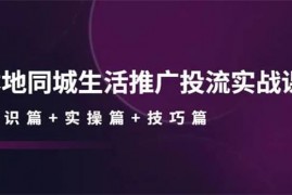 莹莹《本地生活本地推投流实操课》