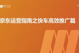 网川大学《京东运营指南之快车高效推广篇》