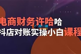 许哈哈《抖店对账实操小白课程》