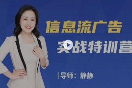 静静：信息流广告实战特训营