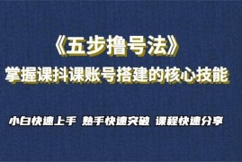 抖课参某长《五步撸号法》