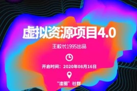 王校长：虚拟资源项目4.0高利润虚拟单品,无任何版权问题,月入30000+