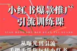 小红书爆款推广引流训练课