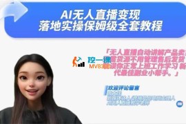 曾大侠《Ai无人直播变现实操版保姆级全套教程》