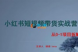 徐徐《小红书短视频带货实战营》