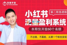 突围学堂《小红书流量盈利系统第二期》