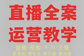 小韦《直播全案运营教学》