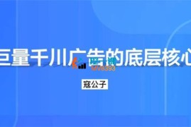 寇公子《千川随心推起店底层逻辑及投放技巧》