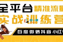 白杨《全平台精准流量实战训练营》