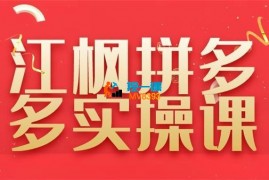 江枫《拼多多实操课程》