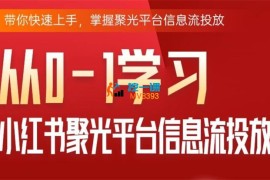 柯楠《从0-1学习小红书聚光信息流投放》