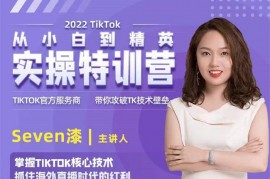 Seven漆《国内&TIKTOK短视频直播训练营》