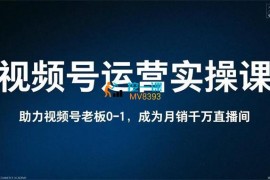 柒哥《视频号运营实操课》