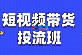 抖音快手《短视频带货投流班》