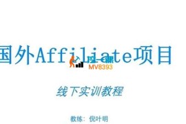 倪叶明《国外Affiliate项目线下实训教程》