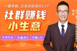 祁杰《13个社群赚钱小生意》