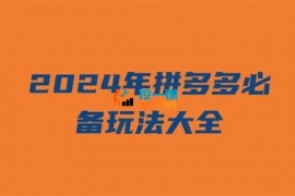 小陈《2024拼多多实战玩法合集》