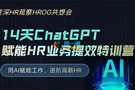 谷燕燕《14天ChatGPT赋能HR业务提效训练营》