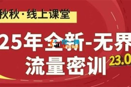 秋秋《25年全新无界流量密训23.0》
