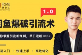 闲鱼爆破引流技术1.0