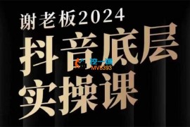 谢老板《2024抖音底层实操课》