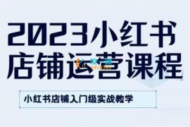 陶金金《2023小红书店铺运营课》