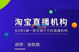 张牧歌《淘宝直播运营实操课【MCN机构】》