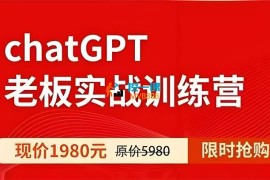 肖老师《ChatGPT老板实战训练营》