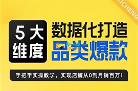 玺承《数据化打造电商品类爆款特训营》