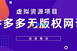 白龙《拼多多无版权网课项目》