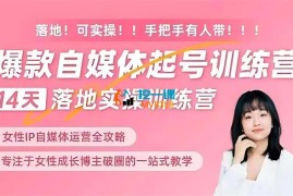 小齐《女性IP爆款自媒体起号训练营》