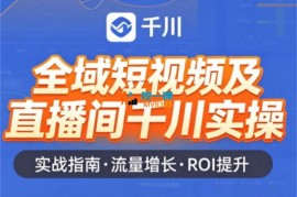 老赵《全域短视频及直播间千川实操》