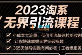 茂隆滔哥《2023淘系无界引流实操课程》