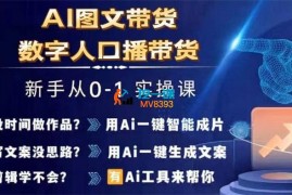 陈陈好物《Ai图文带货+数字人口播带货》