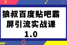 狼叔百度贴吧霸屏引流实战课1.0